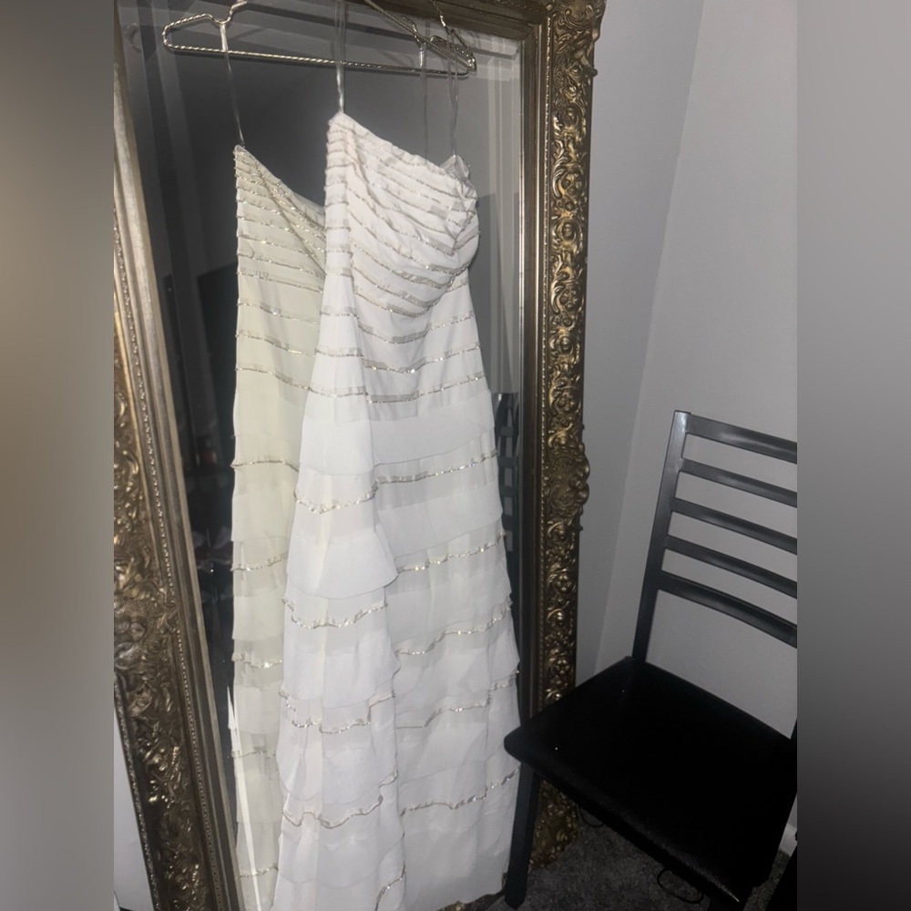 White halter top dress Medium